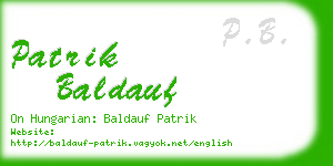 patrik baldauf business card